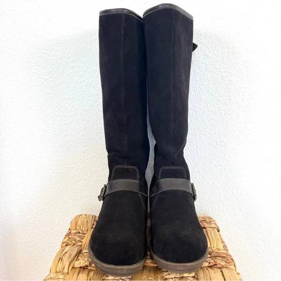 Spring Step Women’s Genuine Leather Dark Brown Suede Tall Boot Vegan Fur Sz. 38 - Picture 6 of 14